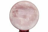 Polished Rose Quartz Sphere - Madagascar #210238-1